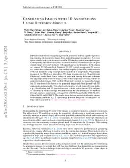 Generating Images with 3D Annotations Using Diffusion Models