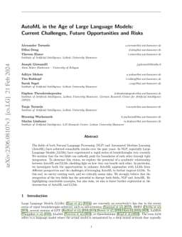 AutoML in the Age of Large Language Models: Current Challenges, Future
  Opportunities and Risks