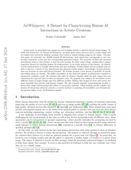 ArtWhisperer: A Dataset for Characterizing Human-AI Interactions in
  Artistic Creations