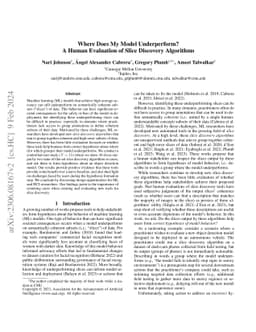 Where Does My Model Underperform? A Human Evaluation of Slice Discovery
  Algorithms