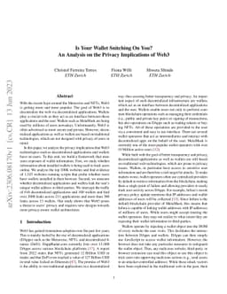 Is Your Wallet Snitching On You? An Analysis on the Privacy Implications
  of Web3