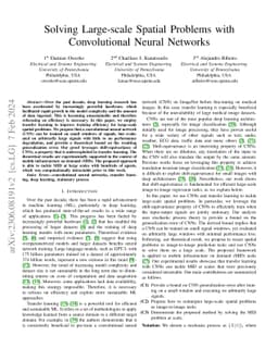 Solving Large-scale Spatial Problems with Convolutional Neural Networks