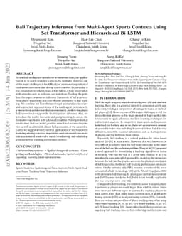 Ball Trajectory Inference from Multi-Agent Sports Contexts Using Set
  Transformer and Hierarchical Bi-LSTM