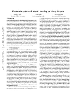 Uncertainty-Aware Robust Learning on Noisy Graphs