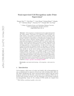 Semi-supervised Cell Recognition under Point Supervision