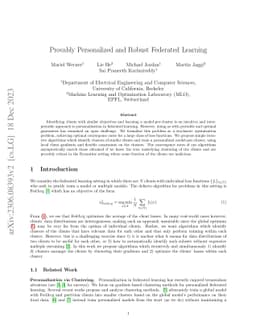 Provably Personalized and Robust Federated Learning