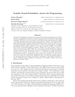 Scalable Neural-Probabilistic Answer Set Programming