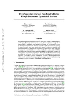 Deep Gaussian Markov Random Fields for Graph-Structured Dynamical
  Systems