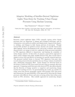 Adaptive Modeling of Satellite-Derived Nighttime Lights Time-Series for
  Tracking Urban Change Processes Using Machine Learning