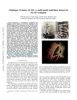 Challenges of Indoor SLAM: A multi-modal multi-floor dataset for SLAM
  evaluation