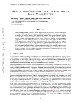 VIBR: Learning View-Invariant Value Functions for Robust Visual Control