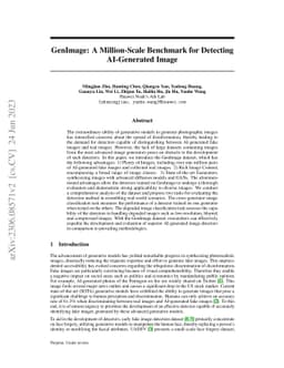 GenImage: A Million-Scale Benchmark for Detecting AI-Generated Image