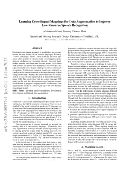 Learning Cross-lingual Mappings for Data Augmentation to Improve
  Low-Resource Speech Recognition