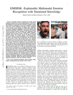 EMERSK -- Explainable Multimodal Emotion Recognition with Situational
  Knowledge