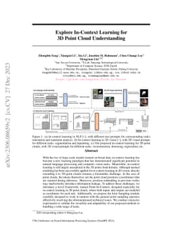 Explore In-Context Learning for 3D Point Cloud Understanding