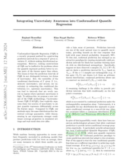 Integrating Uncertainty Awareness into Conformalized Quantile Regression
