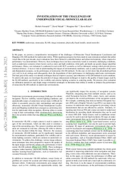 Investigation of the Challenges of Underwater-Visual-Monocular-SLAM