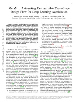 MetaML: Automating Customizable Cross-Stage Design-Flow for Deep
  Learning Acceleration