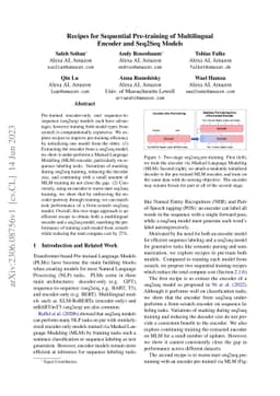 Recipes for Sequential Pre-training of Multilingual Encoder and Seq2Seq
  Models