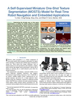 A Self-Supervised Miniature One-Shot Texture Segmentation (MOSTS) Model
  for Real-Time Robot Navigation and Embedded Applications
