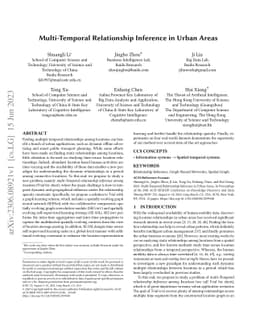 Multi-Temporal Relationship Inference in Urban Areas