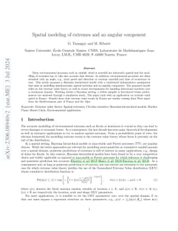 Spatial modeling of extremes and an angular component