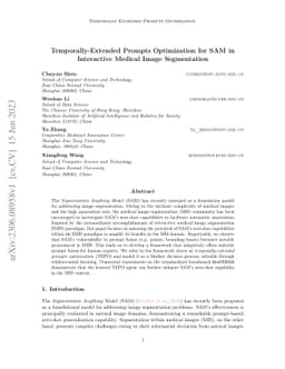 Temporally-Extended Prompts Optimization for SAM in Interactive Medical
  Image Segmentation