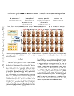 Emotional Speech-Driven Animation with Content-Emotion Disentanglement