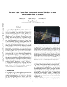 Yes, we CANN: Constrained Approximate Nearest Neighbors for local
  feature-based visual localization