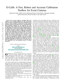 E-Calib: A Fast, Robust and Accurate Calibration Toolbox for Event
  Cameras