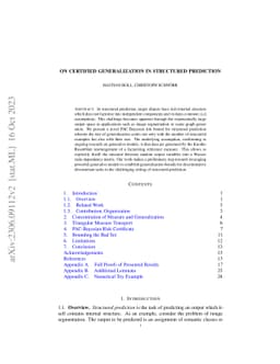 On Certified Generalization in Structured Prediction