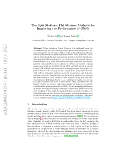 The Split Matters: Flat Minima Methods for Improving the Performance of
  GNNs