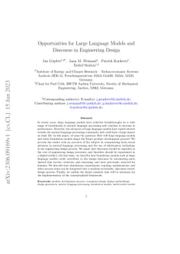 Opportunities for Large Language Models and Discourse in Engineering
  Design
