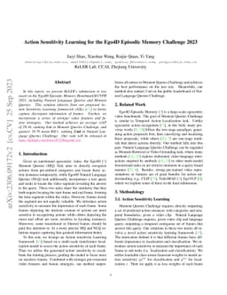 Action Sensitivity Learning for the Ego4D Episodic Memory Challenge 2023