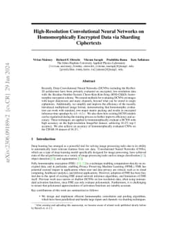 High-Resolution Convolutional Neural Networks on Homomorphically
  Encrypted Data via Sharding Ciphertexts