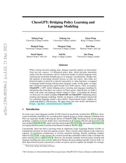 ChessGPT: Bridging Policy Learning and Language Modeling