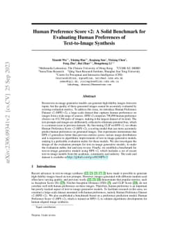 Human Preference Score v2: A Solid Benchmark for Evaluating Human
  Preferences of Text-to-Image Synthesis