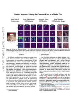 Rosetta Neurons: Mining the Common Units in a Model Zoo