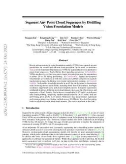 Segment Any Point Cloud Sequences by Distilling Vision Foundation Models