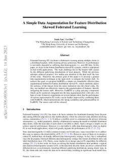 A Simple Data Augmentation for Feature Distribution Skewed Federated
  Learning