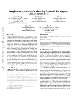 Warpformer: A Multi-scale Modeling Approach for Irregular Clinical Time
  Series