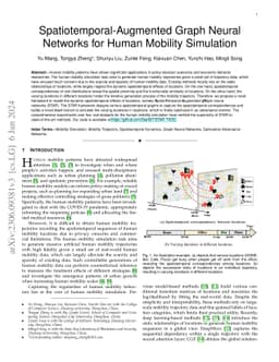 Spatiotemporal-Augmented Graph Neural Networks for Human Mobility
  Simulation