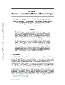 SSL4EO-L: Datasets and Foundation Models for Landsat Imagery