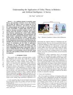 Understanding the Application of Utility Theory in Robotics and
  Artificial Intelligence: A Survey