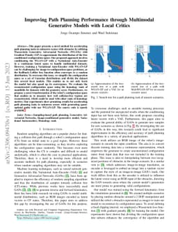 Improving Path Planning Performance through Multimodal Generative Models
  with Local Critics