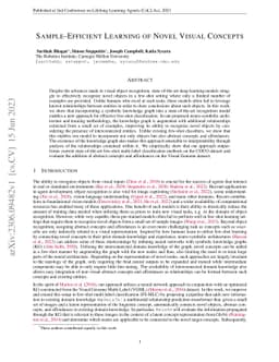Sample-Efficient Learning of Novel Visual Concepts