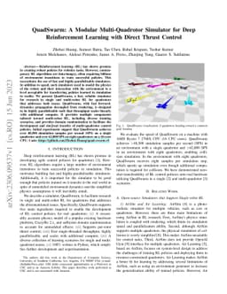 QuadSwarm: A Modular Multi-Quadrotor Simulator for Deep Reinforcement
  Learning with Direct Thrust Control