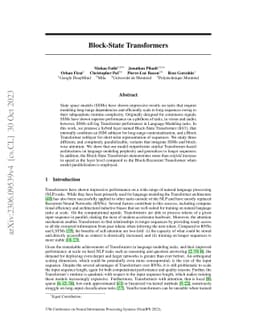 Block-State Transformers