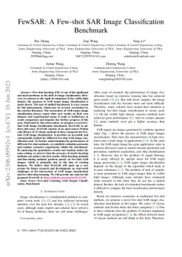 FewSAR: A Few-shot SAR Image Classification Benchmark