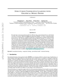 Structured Cooperative Learning with Graphical Model Priors
